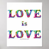 SlipperyJoe's liefde is liefde spuitverf gay pride Poster (Voorkant)