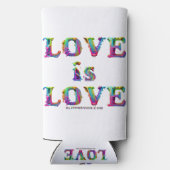 SlipperyJoe's liefde is liefde spuitverf gay pride Seltzer Blikjeskoeler (Achterkant)