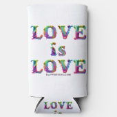 SlipperyJoe's liefde is liefde spuitverf gay pride Seltzer Blikjeskoeler (Voorkant)