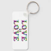 SlipperyJoe's liefde is liefde spuitverf gay pride Sleutelhanger (Achterkant)