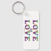 SlipperyJoe's liefde is liefde spuitverf gay pride Sleutelhanger (Voorkant)