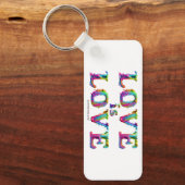 SlipperyJoe's liefde is liefde spuitverf gay pride Sleutelhanger (Voorkant)