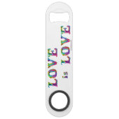 SlipperyJoe's liefde is liefde spuitverf gay pride Speed Flessenopener (Achterkant)