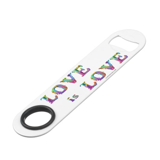 SlipperyJoe's liefde is liefde spuitverf gay pride Speed Flessenopener (Achterkant Gekanteld)