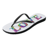 SlipperyJoe's liefde is liefde spuitverf gay pride Teenslippers (Schuin)