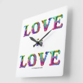 SlipperyJoe's liefde is liefde spuitverf gay pride Vierkante Klok (Hoek)