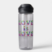 SlipperyJoe's liefde is liefde spuitverf gay pride Waterfles (Achterkant)