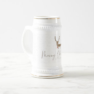 SlipperyJoe's lijnkunst silhouet rendier minimaal Bierpul