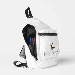 SlipperyJoe's lijnkunst silhouet rendier minimaal Sling Bag