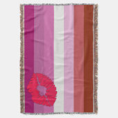 SlipperyJoe's lippenstift lesbische pride vlag gay Deken (Voorkant Verticaal)