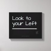SlipperyJoe's look links grappig grimmig wit pijlt Canvas Afdruk (Voorkant)