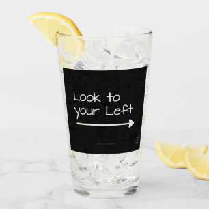 SlipperyJoe's look links grappig grimmig wit pijlt Glas