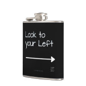 SlipperyJoe's look links grappig grimmig wit pijlt Heupfles (Links)