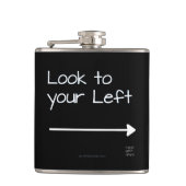 SlipperyJoe's look links grappig grimmig wit pijlt Heupfles (Voorkant)