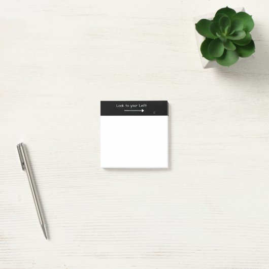 SlipperyJoe's look links grappig grimmig wit pijlt Post-it® Notes (Kantoor)