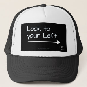 SlipperyJoe's look links grappig grimmig wit pijlt Trucker Pet