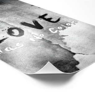 SlipperyJoe's Love heeft geen kleur zwart-wit geze Foto Afdruk
