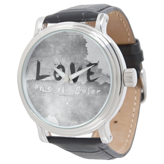 SlipperyJoe's Love heeft geen kleur zwart-wit geze Horloge (Gekanteld)