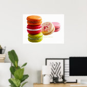 SlipperyJoe's Macaroon koekjes Franse gestapelde l Poster (Thuiskantoor)