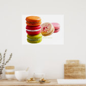 SlipperyJoe's Macaroon koekjes Franse gestapelde l Poster (Keuken)