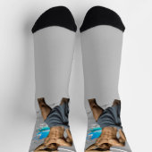 SlipperyJoe's Man in een handdoek witte kamerspier Sokken (Top)