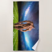 SlipperyJoe's Man maakt een afscheiding van overhe Strandlaken (Voorkant)