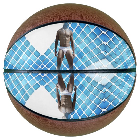 SlipperyJoe's Man ondergoed 6-pak borstkas mannetj Basketbal (Voorkant)