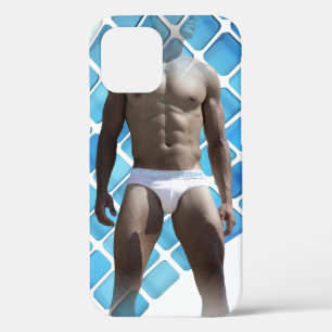 SlipperyJoe's Man ondergoed 6-pak borstkas mannetj Case-Mate iPhone Case