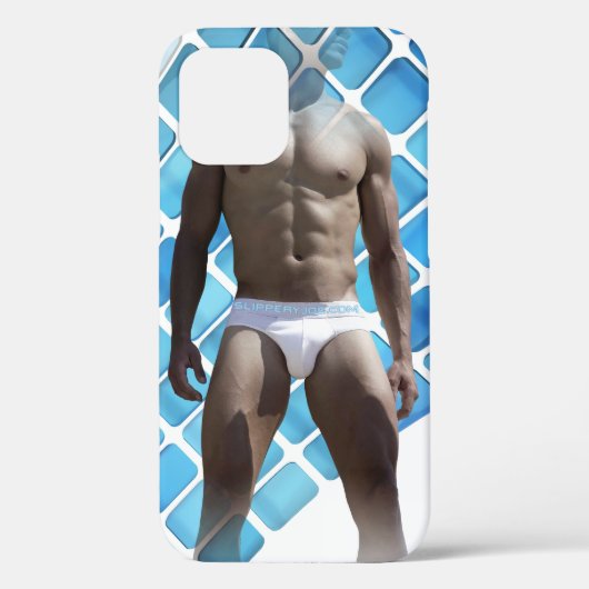 SlipperyJoe's Man ondergoed 6-pak borstkas mannetj Case-Mate iPhone Case (Achterkant)