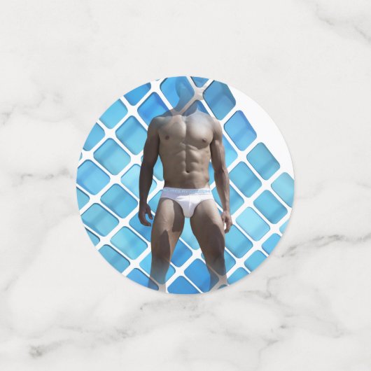 SlipperyJoe's Man ondergoed 6-pak borstkas mannetj Confetti (Kleine voorkant)