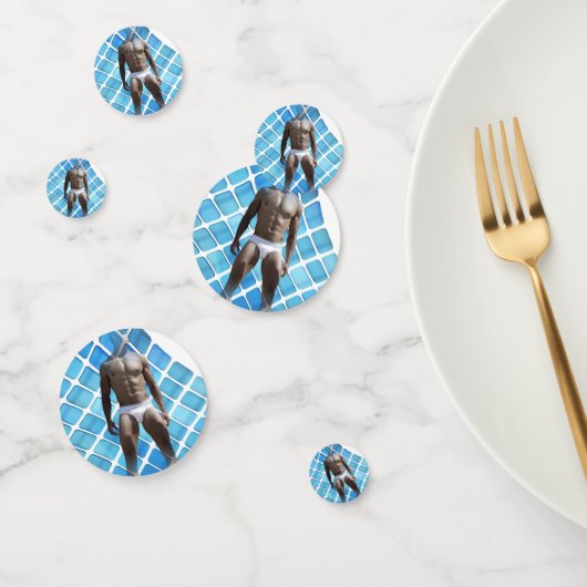 SlipperyJoe's Man ondergoed 6-pak borstkas mannetj Confetti (Groep)