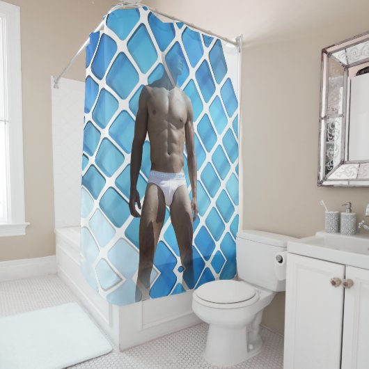 SlipperyJoe's Man ondergoed 6-pak borstkas mannetj Douchegordijn (In situ)