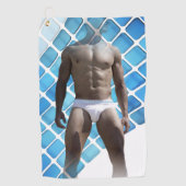 SlipperyJoe's Man ondergoed 6-pak borstkas mannetj Golfhanddoek (Voorkant)