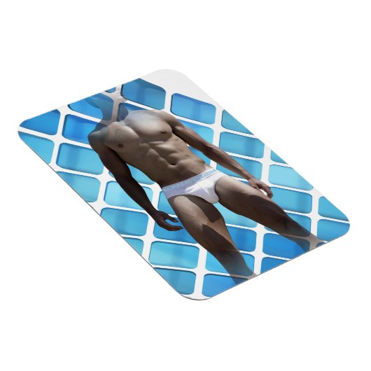 SlipperyJoe's Man ondergoed 6-pak borstkas mannetj Magneet (Rechterzijde)