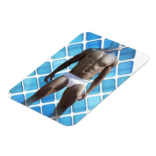 SlipperyJoe's Man ondergoed 6-pak borstkas mannetj Magneet (Linkerzijde)