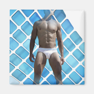 SlipperyJoe's Man ondergoed 6-pak borstkas mannetj Magneet