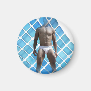 SlipperyJoe's Man ondergoed 6-pak borstkas mannetj Magneet