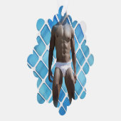 SlipperyJoe's Man ondergoed 6-pak borstkas mannetj Ornament Kaart (Rechts)