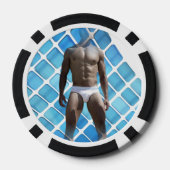 SlipperyJoe's Man ondergoed 6-pak borstkas mannetj Poker Chips (Achterkant)