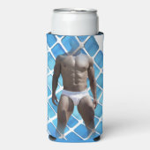 SlipperyJoe's Man ondergoed 6-pak borstkas mannetj Seltzer Blikjeskoeler (Seltzer Voorkant)