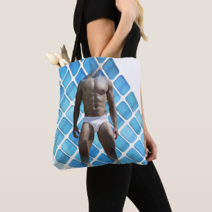 SlipperyJoe's Man ondergoed 6-pak borstkas mannetj Tote Bag