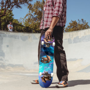 SlipperyJoe's Man ondergoed bult paars blauw abst Persoonlijk Skateboard