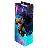 SlipperyJoe's Man ondergoed bult paars blauw abst Wijn Cadeautas (Voorkant Gekanteld)