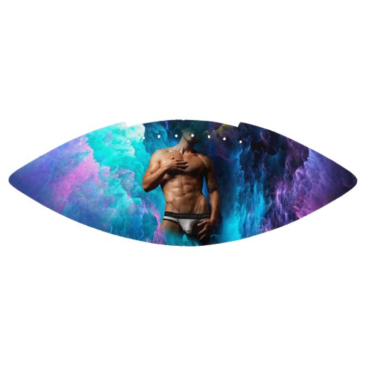 SlipperyJoe's Man ondergoed piek paars blauw American Football (Paneel)