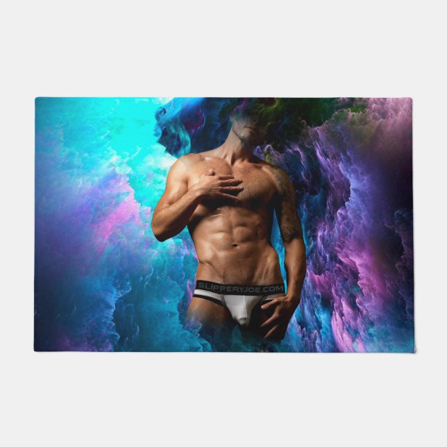 SlipperyJoe's Man ondergoed piek paars blauw Deurmat (Voorkant)