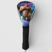 SlipperyJoe's Man ondergoed piek paars blauw Golfheadcover (Voorkant)