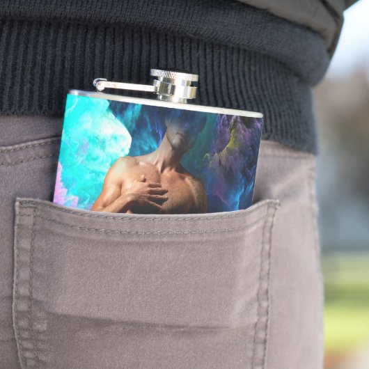 SlipperyJoe's Man ondergoed piek paars blauw Heupfles (Voorbeeld)