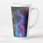 SlipperyJoe's Man ondergoed piek paars blauw Latte Mok (Rechts)