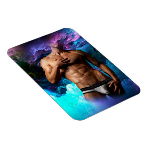 SlipperyJoe's Man ondergoed piek paars blauw Magneet