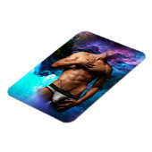 SlipperyJoe's Man ondergoed piek paars blauw Magneet (Linkerzijde)